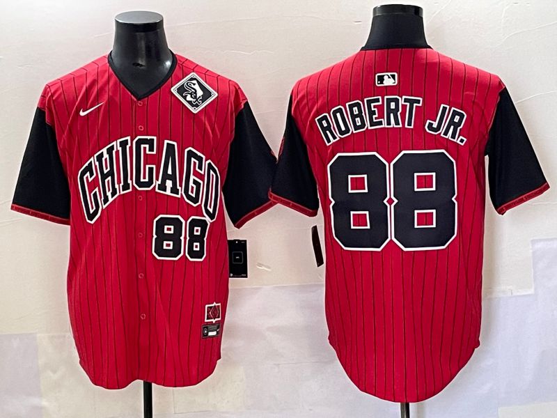 Men 2025 Chicago White Sox #88 Robert jr Red Joint Name Nike MLB Jersey style 96->chicago white sox->MLB Jersey